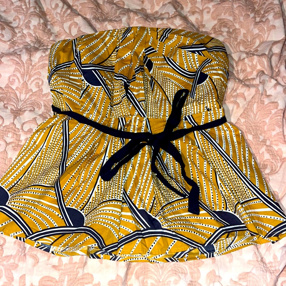 Floreat strapless top